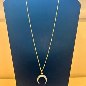 Stella & Dot Stunning Gold Crescent Necklace